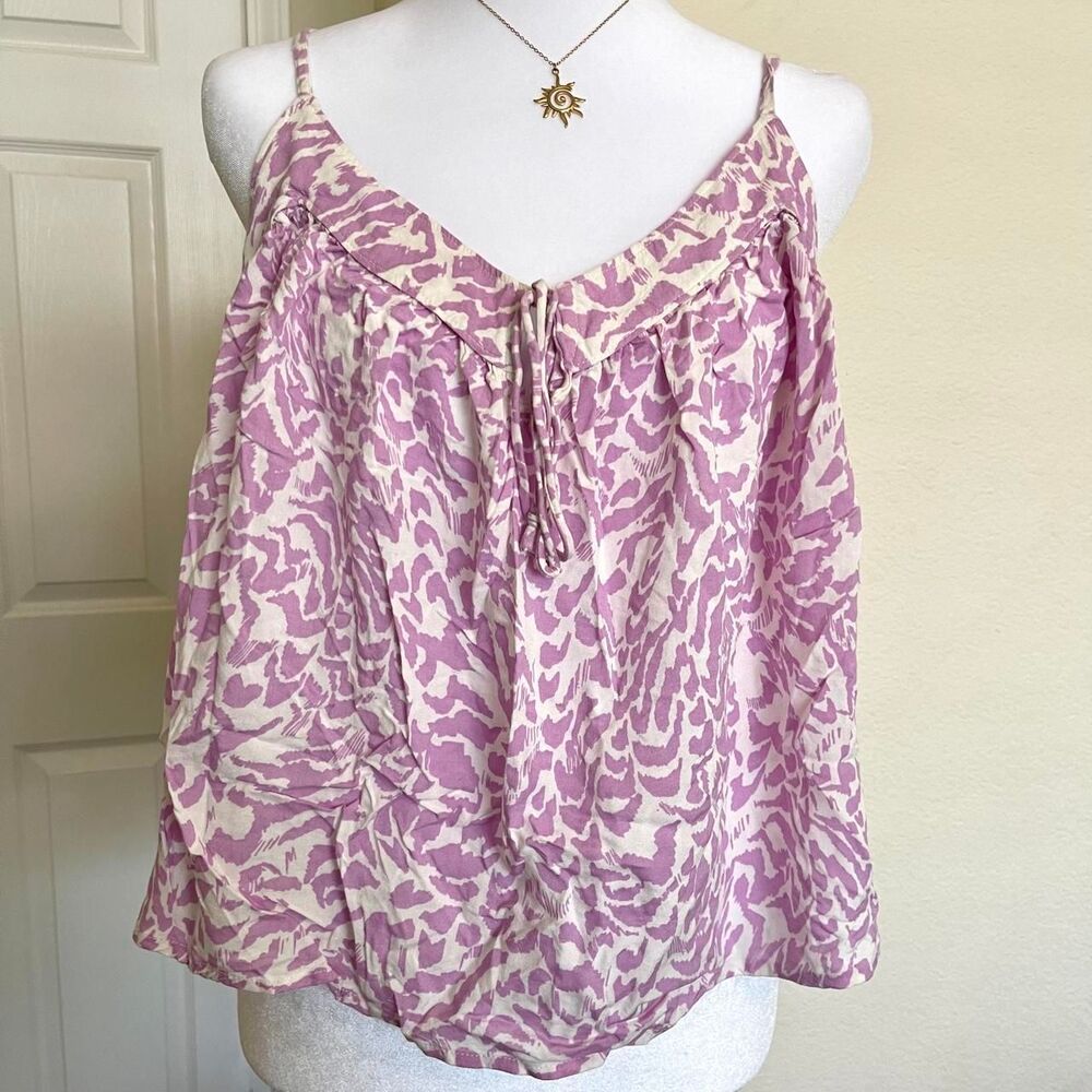 O’Neill Women's Coastal Purple and White Racerback Tank Top - Size XL